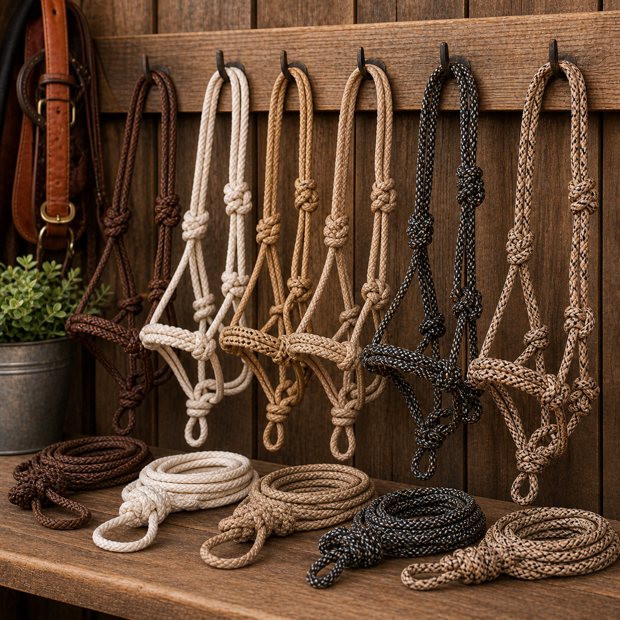 Cowboy Knot Halters collection cover with western rope horse halters