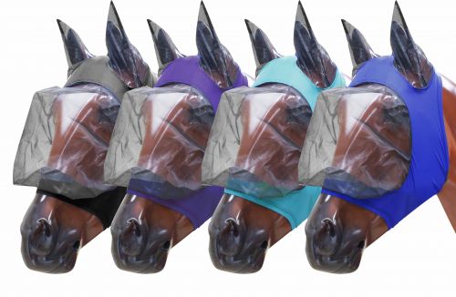 Fly Masks collection image featuring #71-2838: Showman ® Lycra® Zipper fly mask with ears