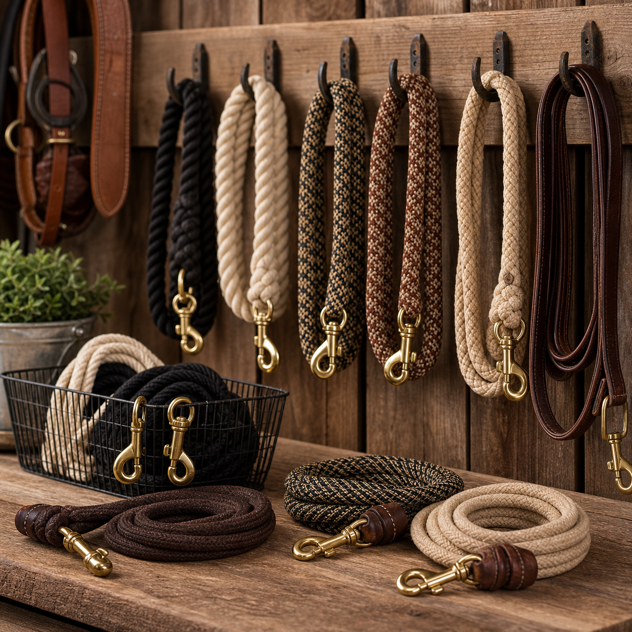 Lead Ropes collection cover with arranged western horse lead ropes