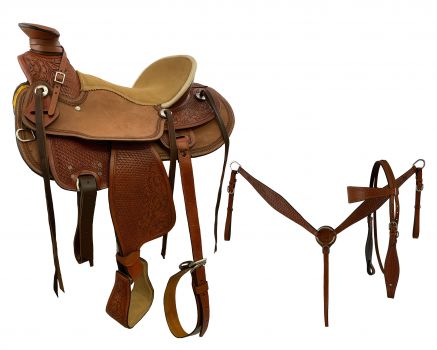 Wade Style collection image featuring #LWS1328: Wade Style Economy Roping Saddle Set