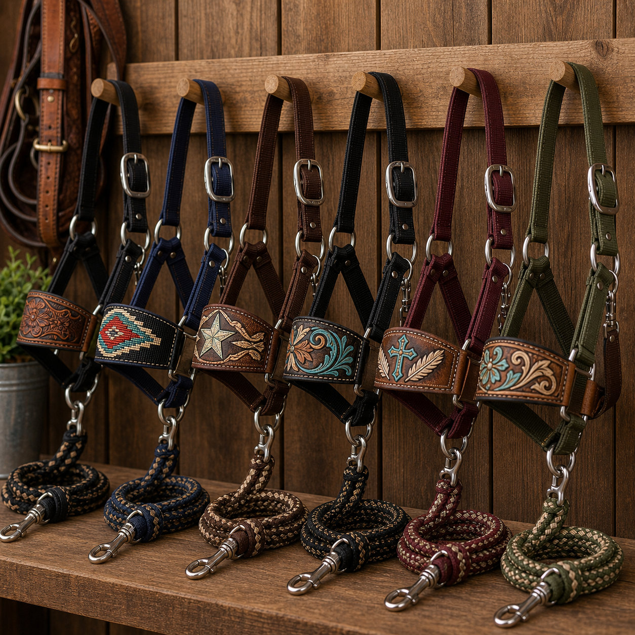 Bronc Halters collection cover with decorative western bronc nosebands