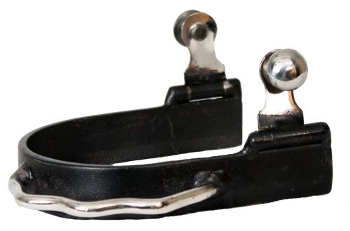 Youth Western Spurs collection image featuring #21151: Showman™ ladie's/youth size blued steel barrel racer bumper spurs