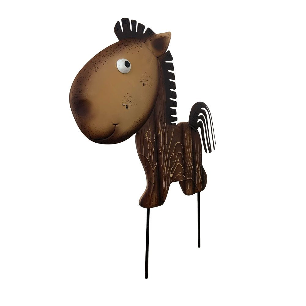 Whimsy Horse Decorative Metal Farm Stake