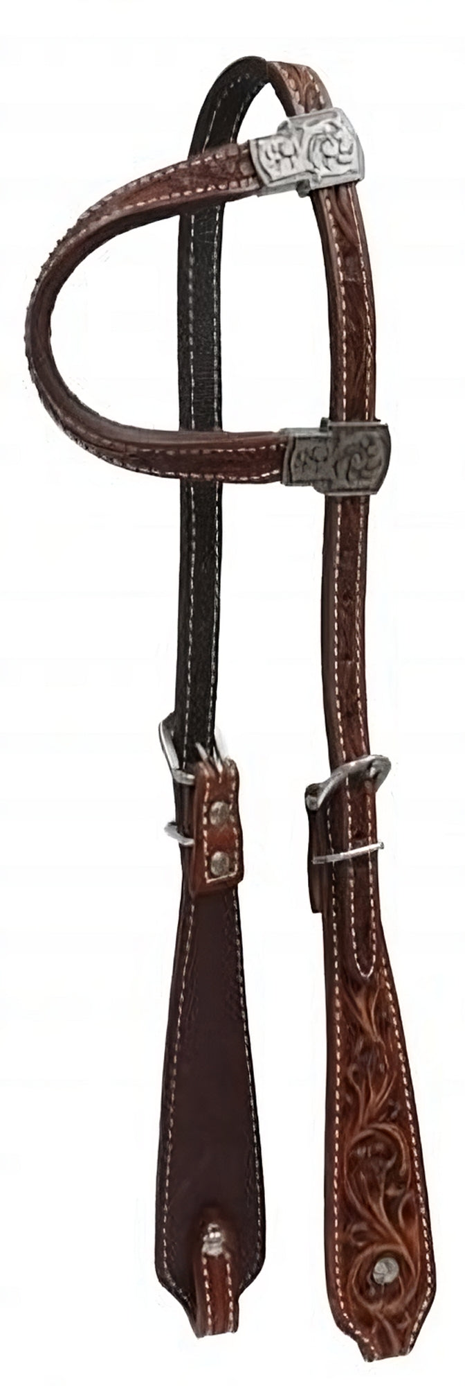 13146: Showman® Argentina cow leather single ear headstall Headstall Showman