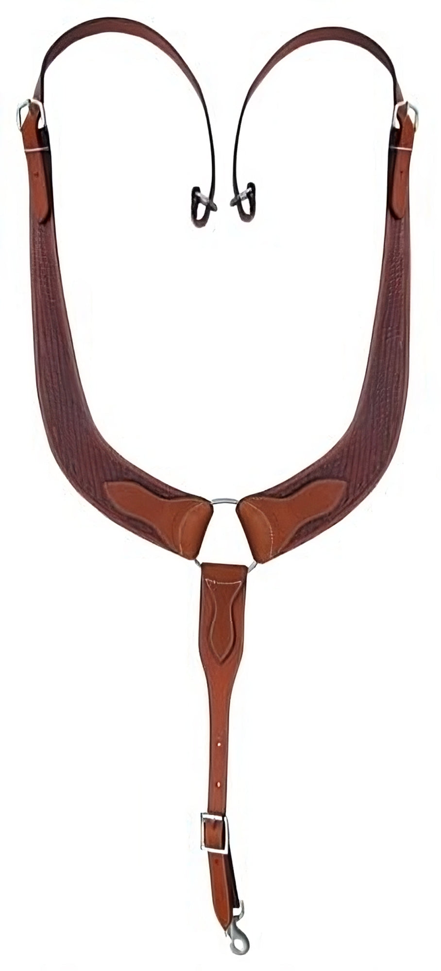 14012: Showman ® Basketweave tooled pulling collar Breast Collar Showman