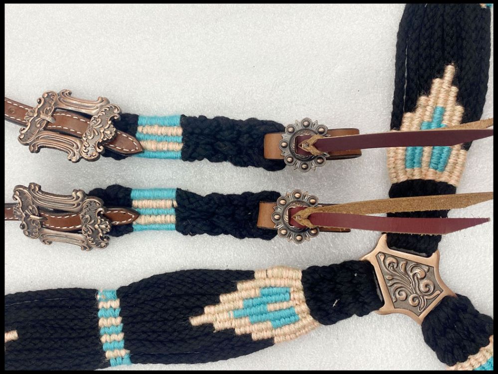 Showman Corded One Ear Headstall & Breast collar set
