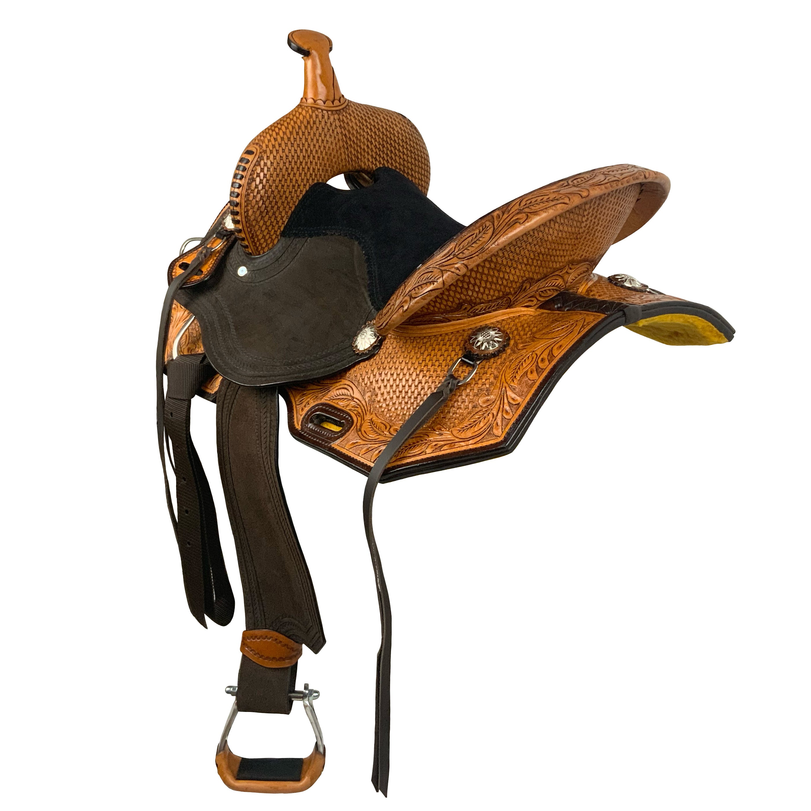 Double T Wild Frontier Barrel Style Saddle - 14, 15, 16 Inch