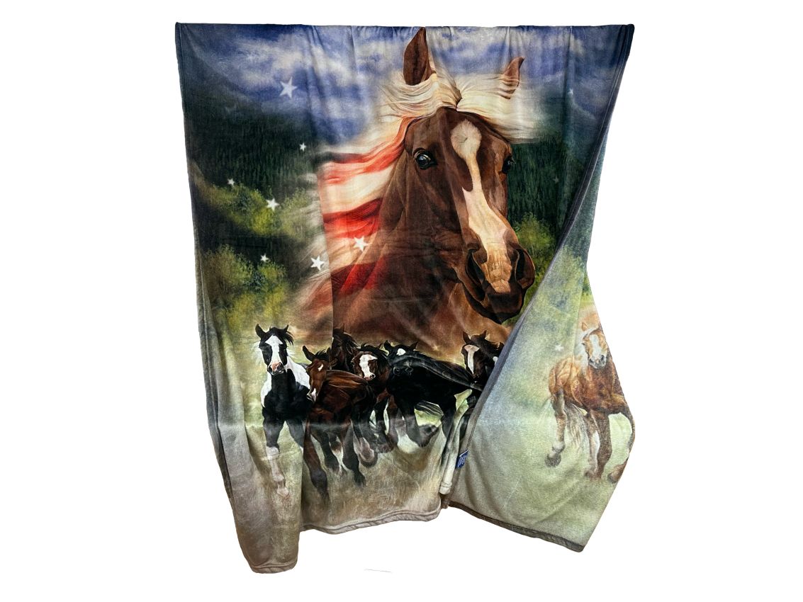 Queen Size Silk Touch Ultra Soft Blanket - Patriotic Stomp