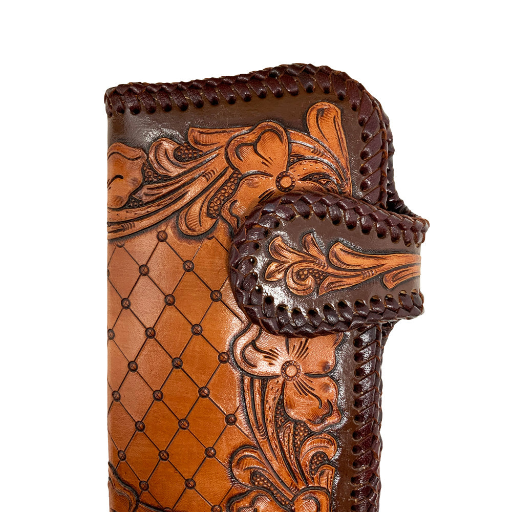 Showman Rustic Wildflower Tooled Wallet