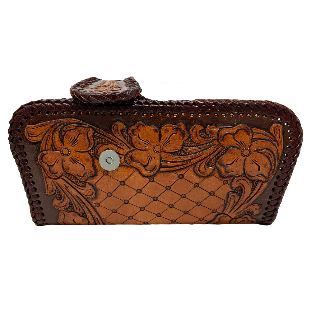 Showman Rustic Wildflower Tooled Wallet