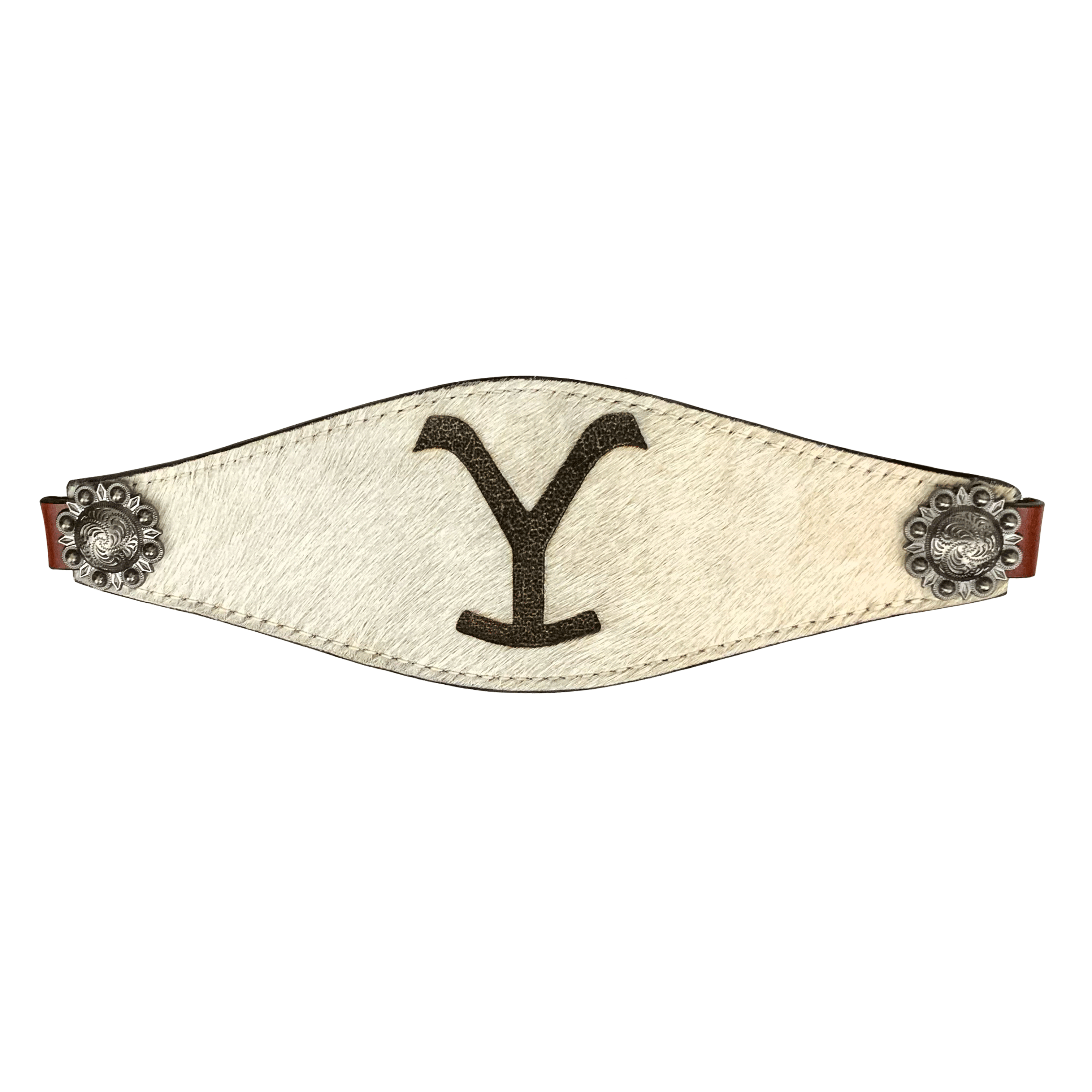 Showman Nylon Bronc Halter with Leather Cowhide 'Y' Brand Nose