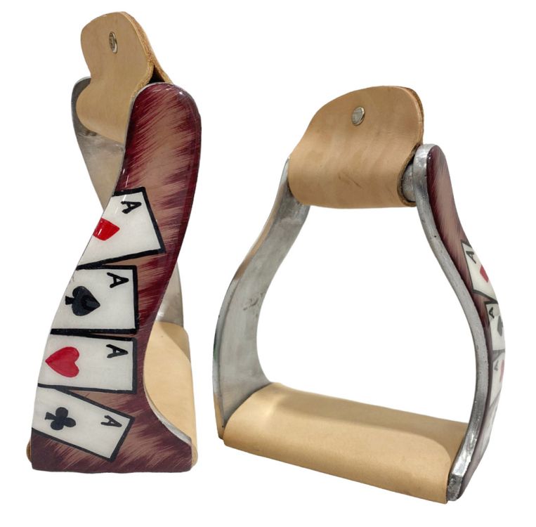 Showman 'Four of a Kind' Twisted and Angled Aluminum Stirrups