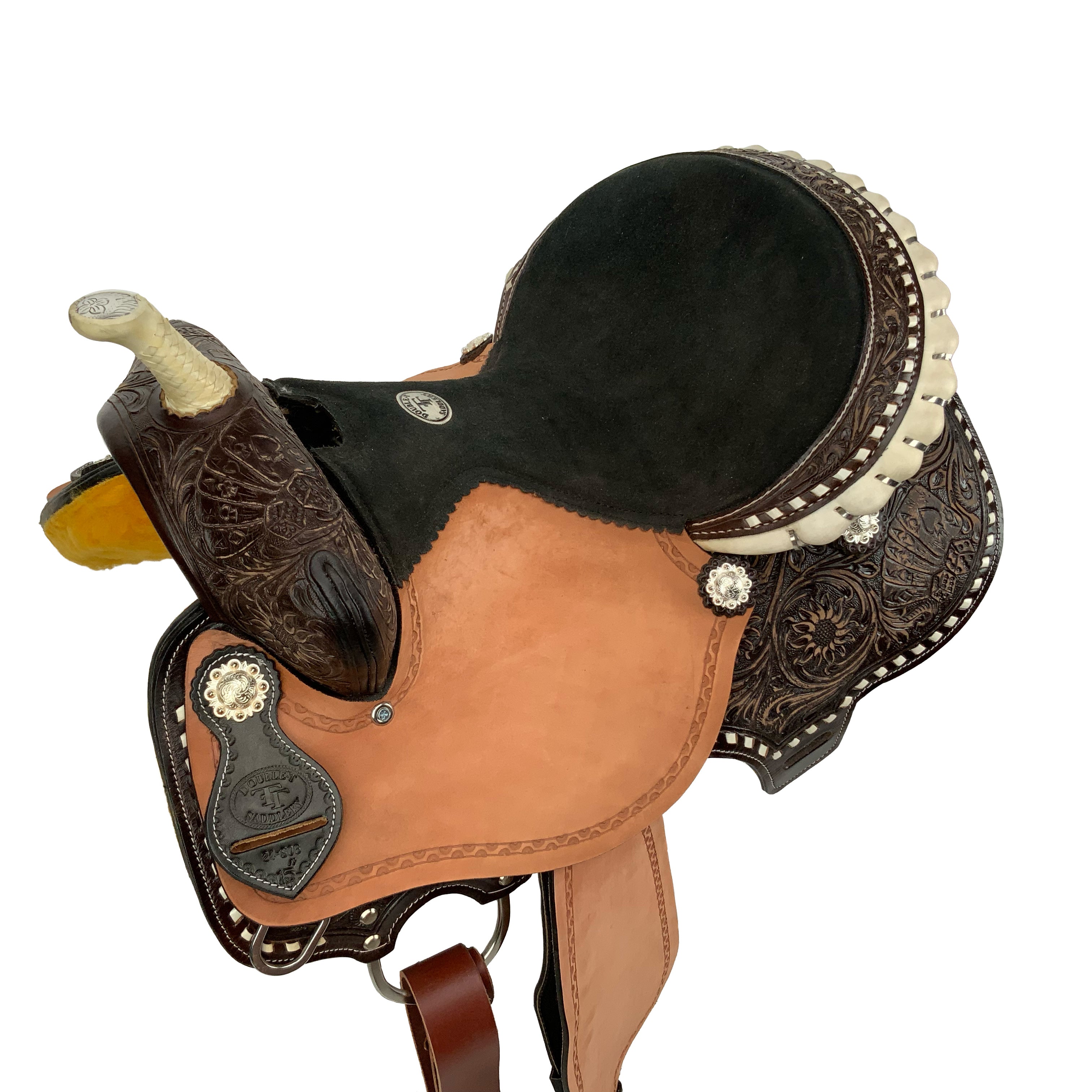 Double T Jackpot Barrel Style Saddle - 15 Inch
