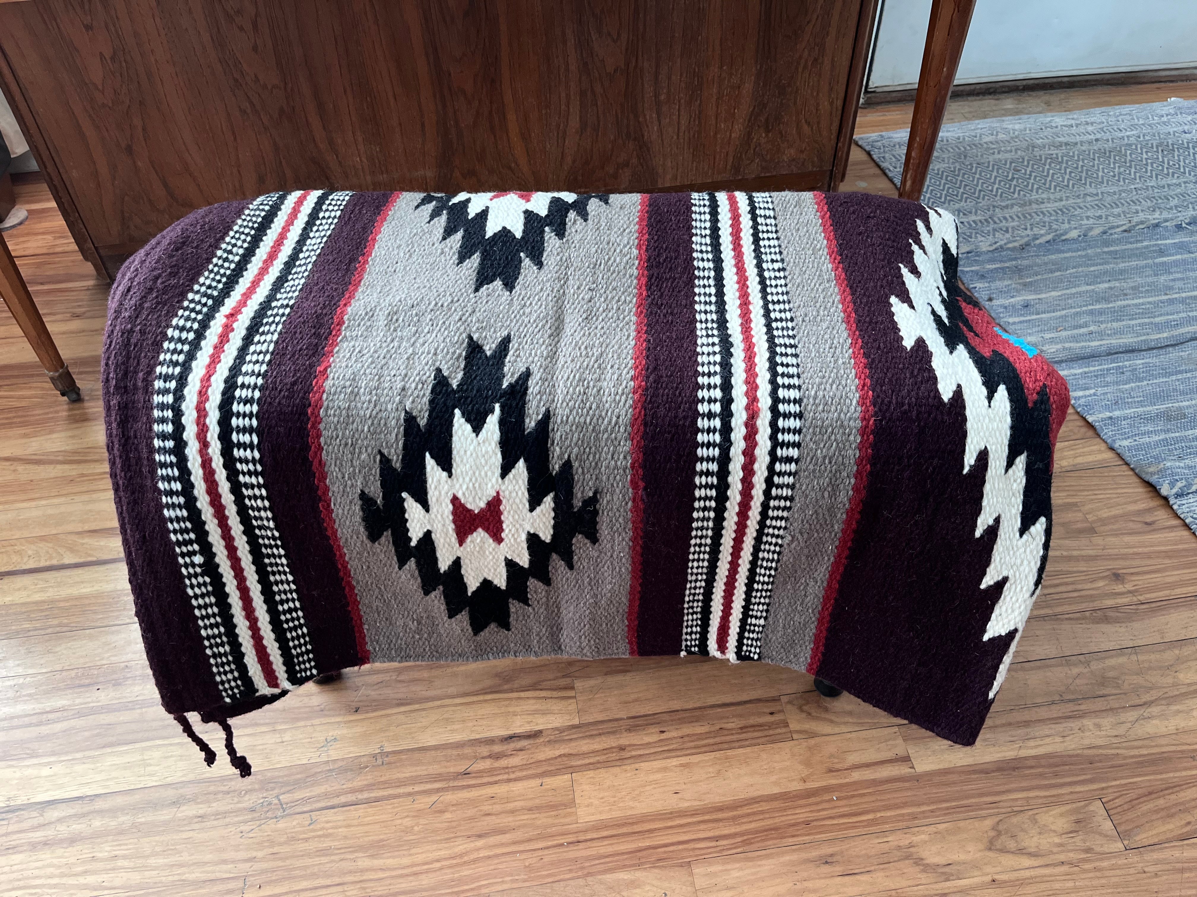 #6194: 32" x 64" 100% New Zealand wool saddle blanket