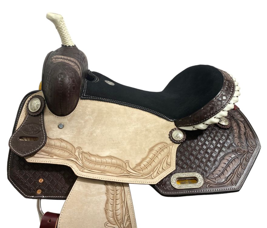 Double T PrariePlume Barrel Racer Saddle - 16 Inch