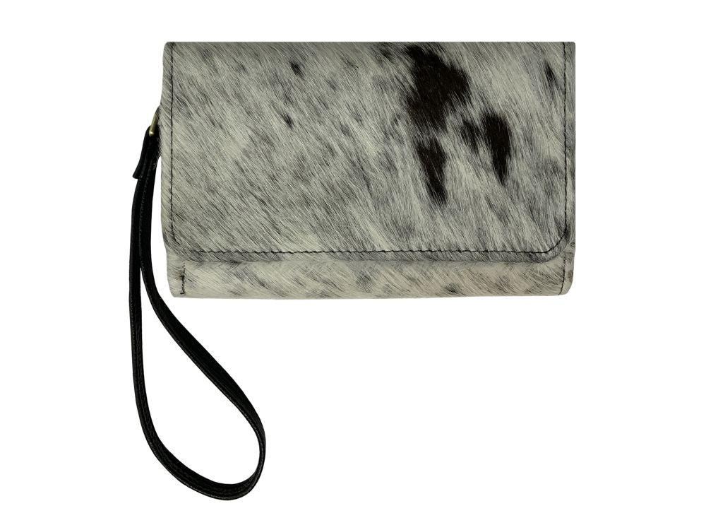 Klassy Cowgirl Hair on Cowhide Clutch Phone Wallet