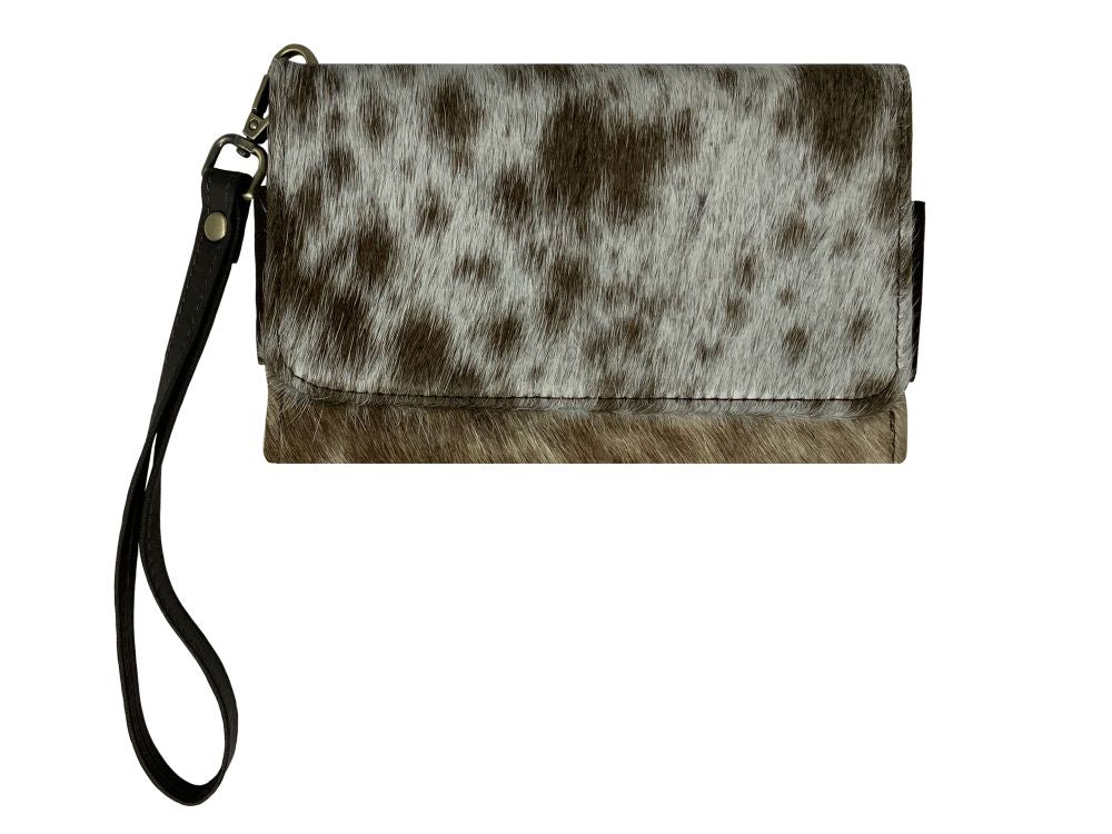 Klassy Cowgirl Hair on Cowhide Clutch Phone Wallet