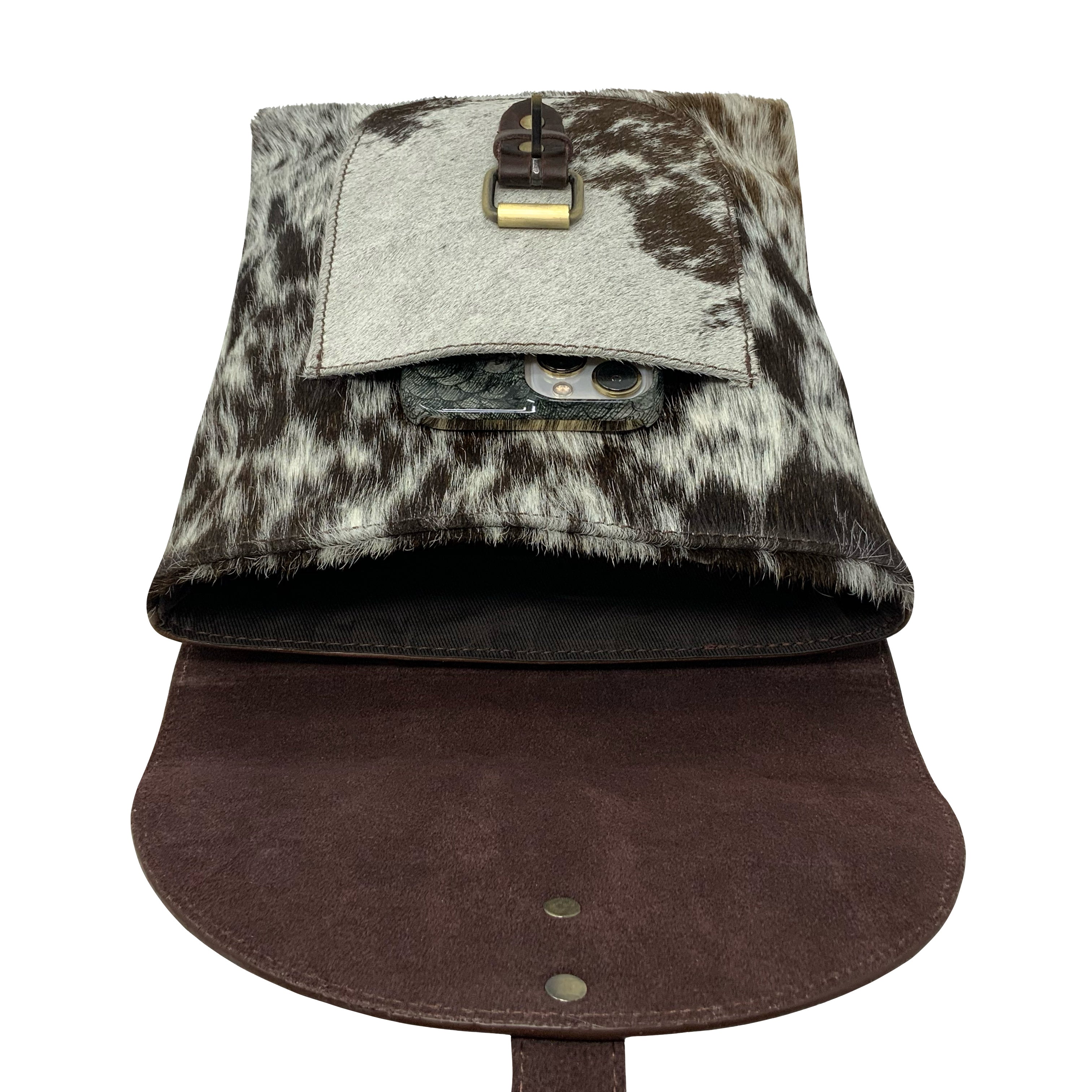 Klassy Cowgirl Hair on Cowhide Leather Backpack