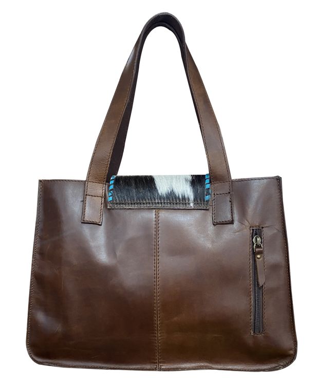 Klassy Cowgirl Hair on Cowhide Leather Conceal Carry Handbag