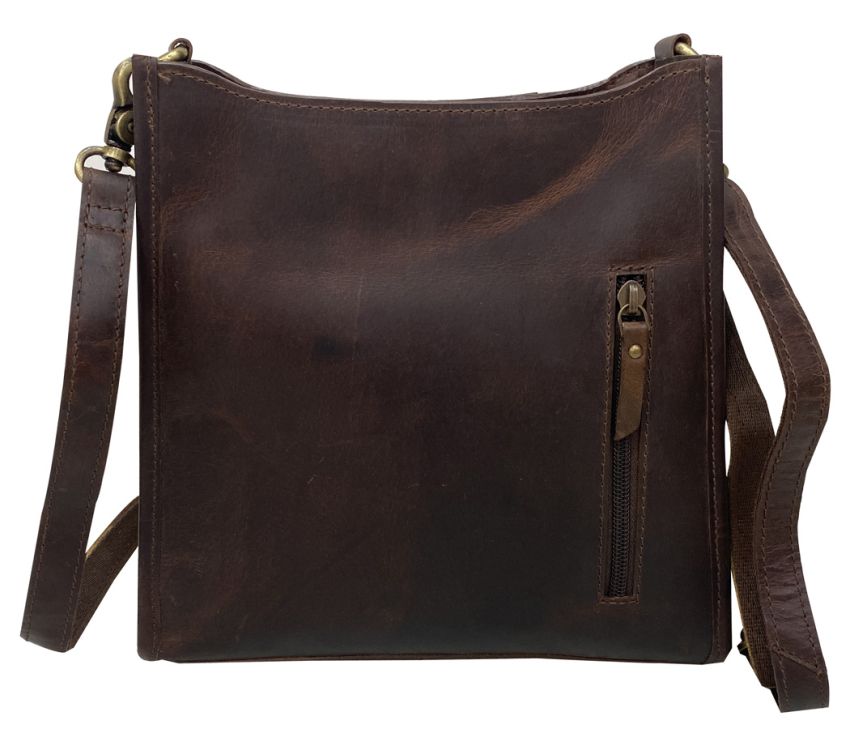 Klassy Cowgirl Hair on Cowhide Leather Conceal Carry Crossbody Bag