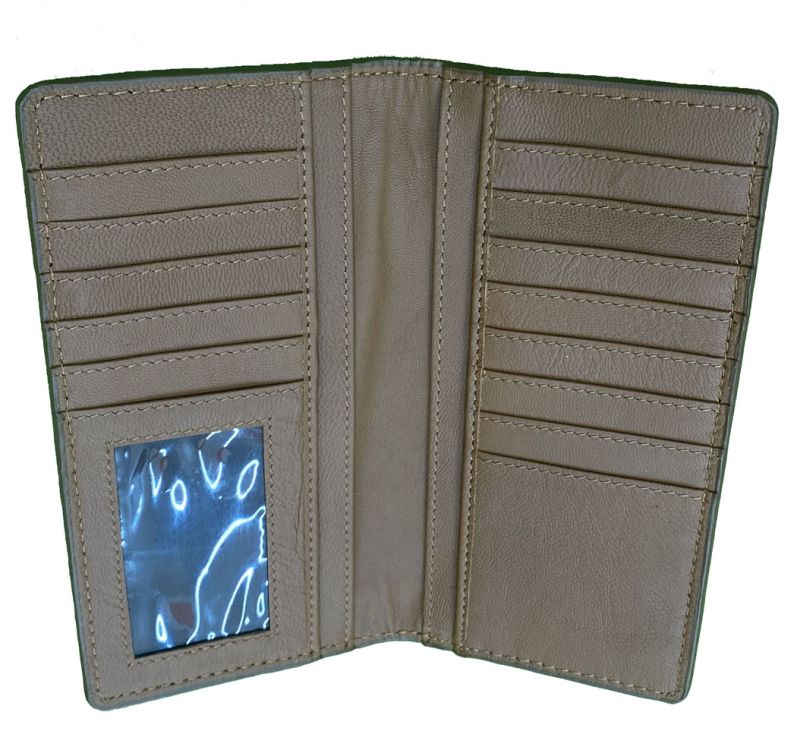 Two-Tone Brown Rodeo Style Leather Bi-fold Wallet