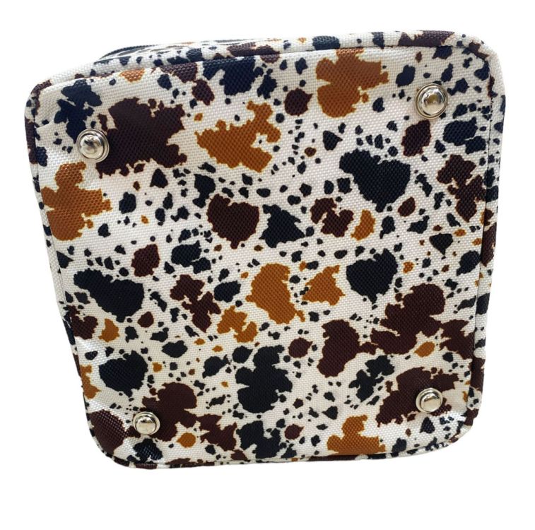 Showman Cow Print Nylon Cosmetic Case