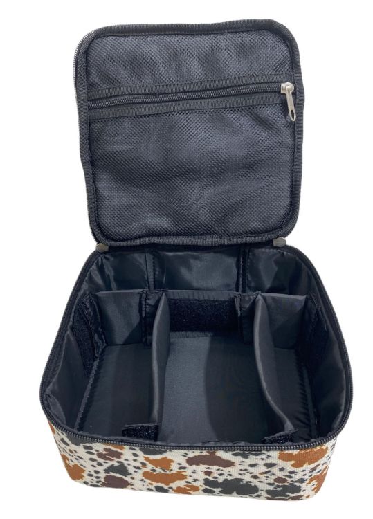 Showman Cow Print Nylon Cosmetic Case