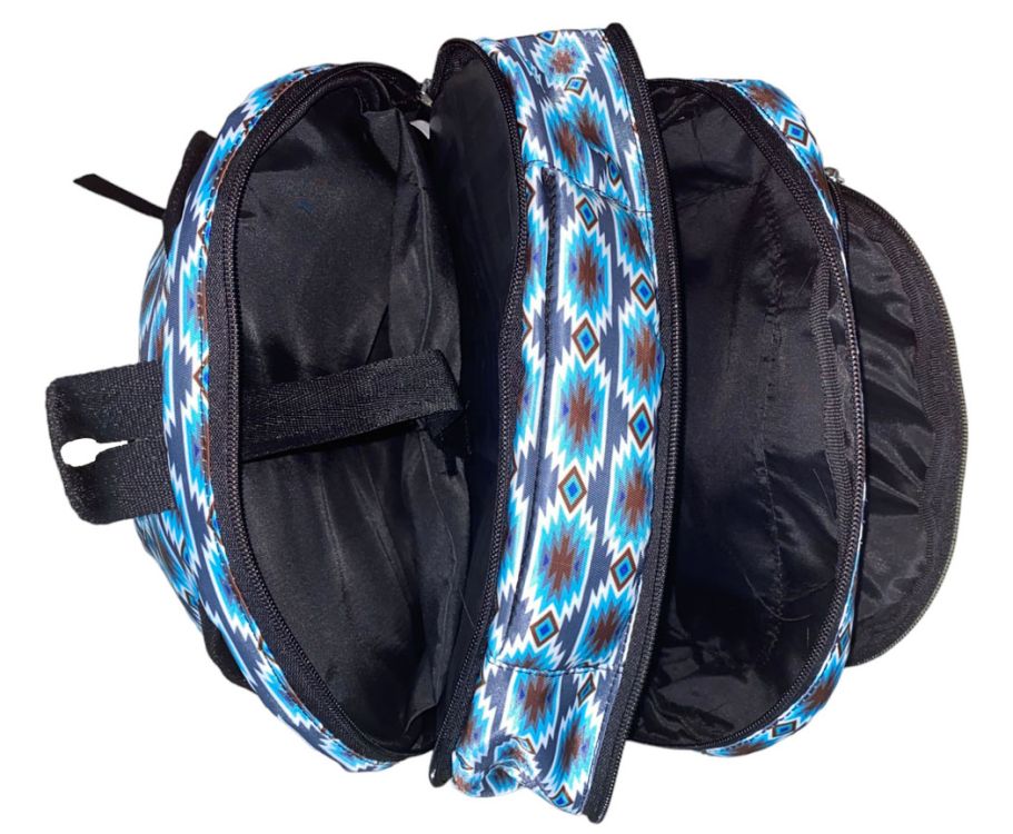 Showman Gray Blue Aztec Tactical Backpack