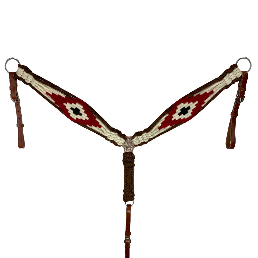 Showman Redend Point Corded Mohair One Ear Headstall and Breastcollar Set