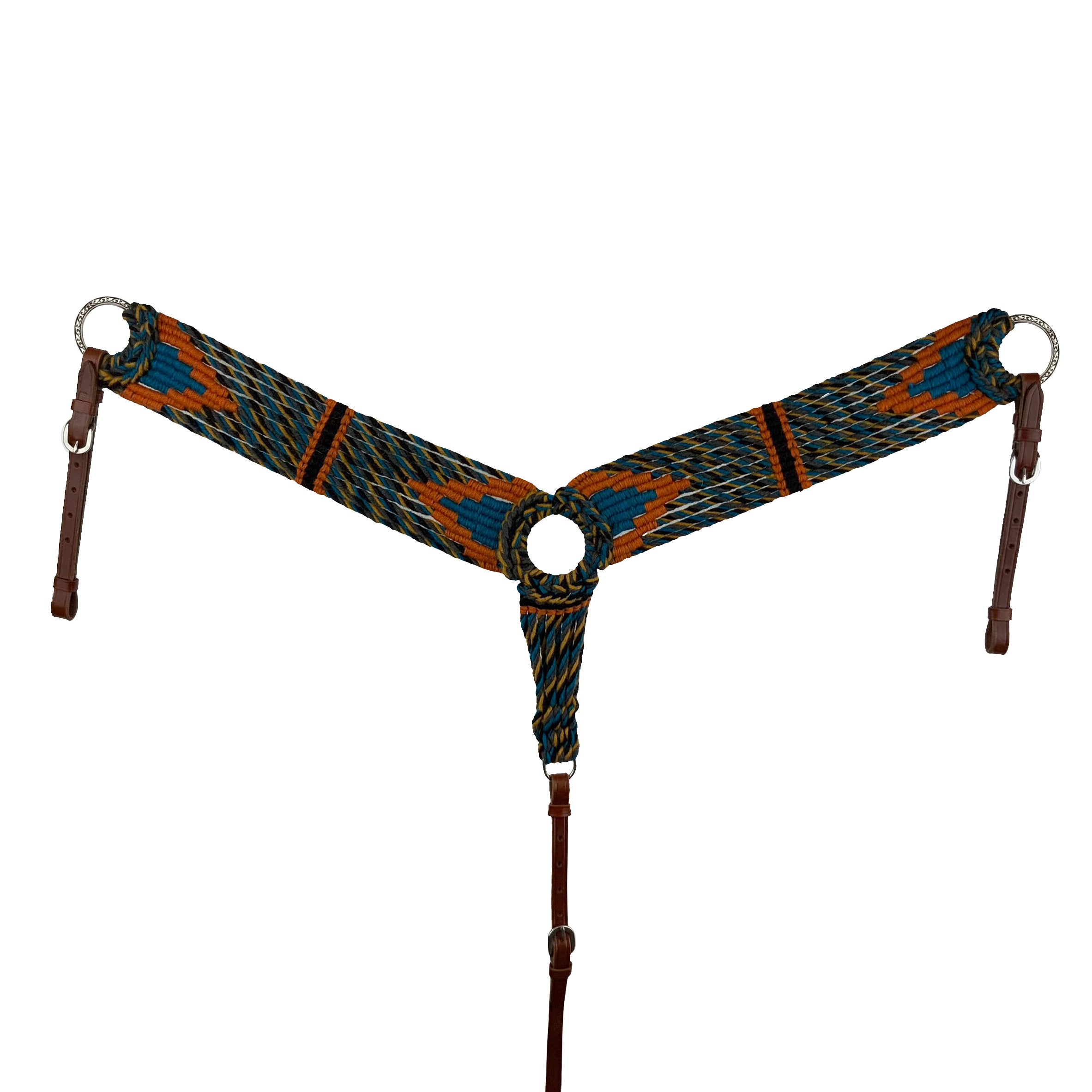 Showman Sunset Corded Mohair One Ear Headstall and Breastcollar Set