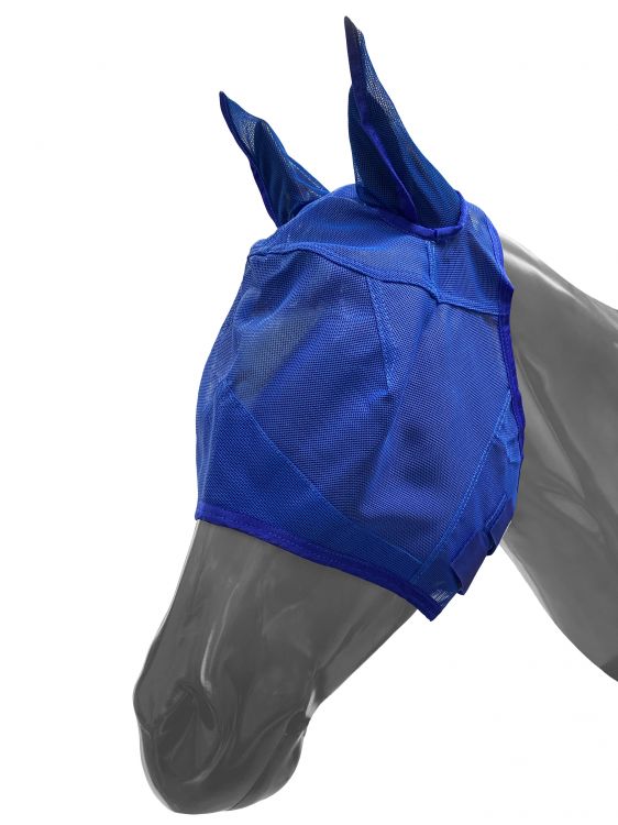 Showman Mesh Rip Resistant Fly Mask with Ears and Velcro Closure