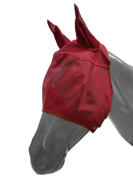 Showman Mesh Rip Resistant Fly Mask with Ears and Velcro Closure