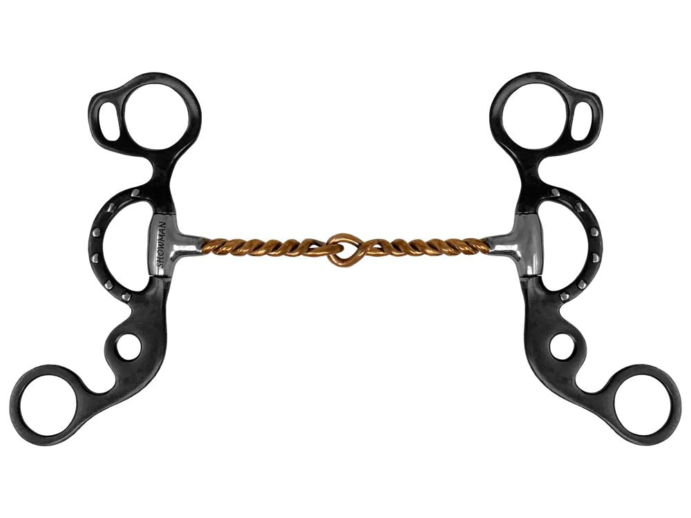 Showman Short Shank Twisted Copper Wire Snaffle Bit