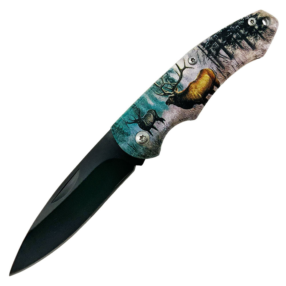 Forest King Drop Point Stainless Steel Folding Knife