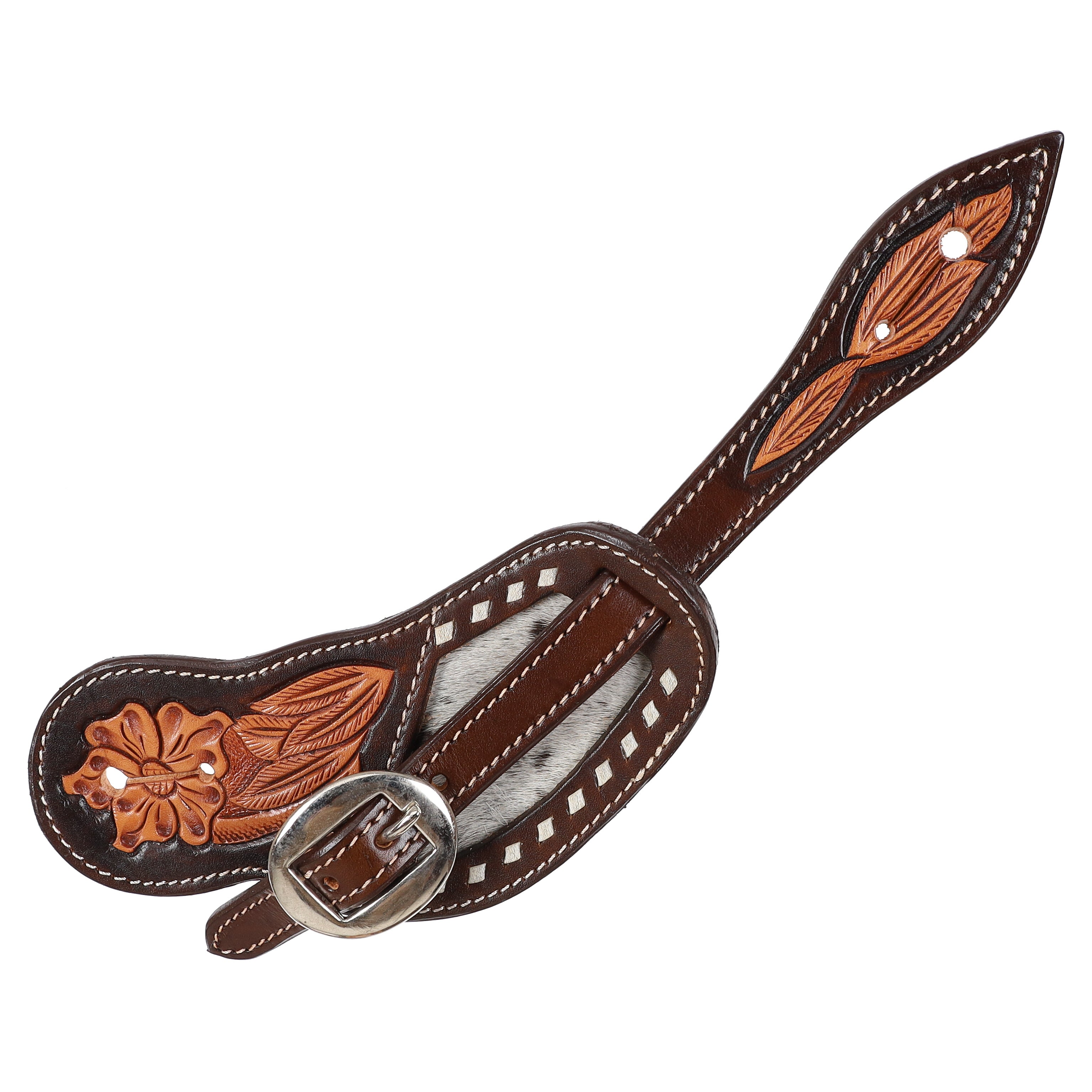Showman Mens Bloom Argentina Cow Leather Spur Straps