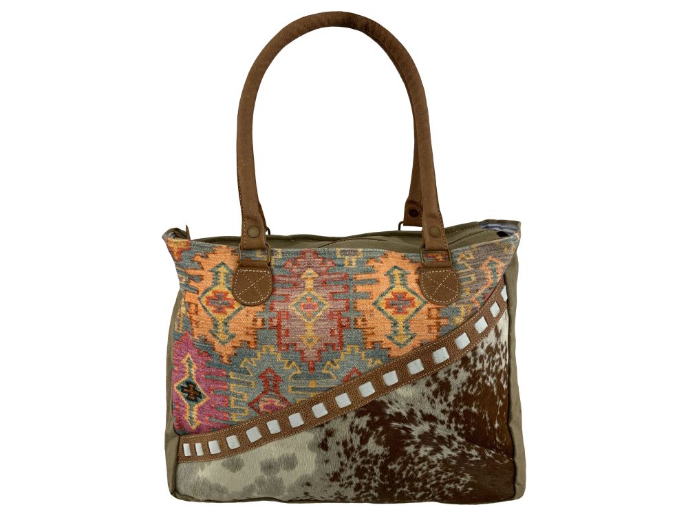 Klassy Cowgirl Southwest Brights Upcycled Tote Bag