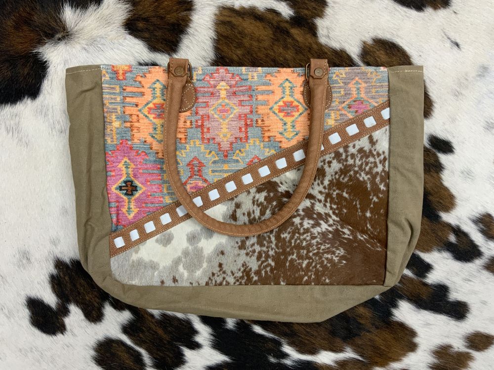 Klassy Cowgirl Southwest Brights Upcycled Tote Bag