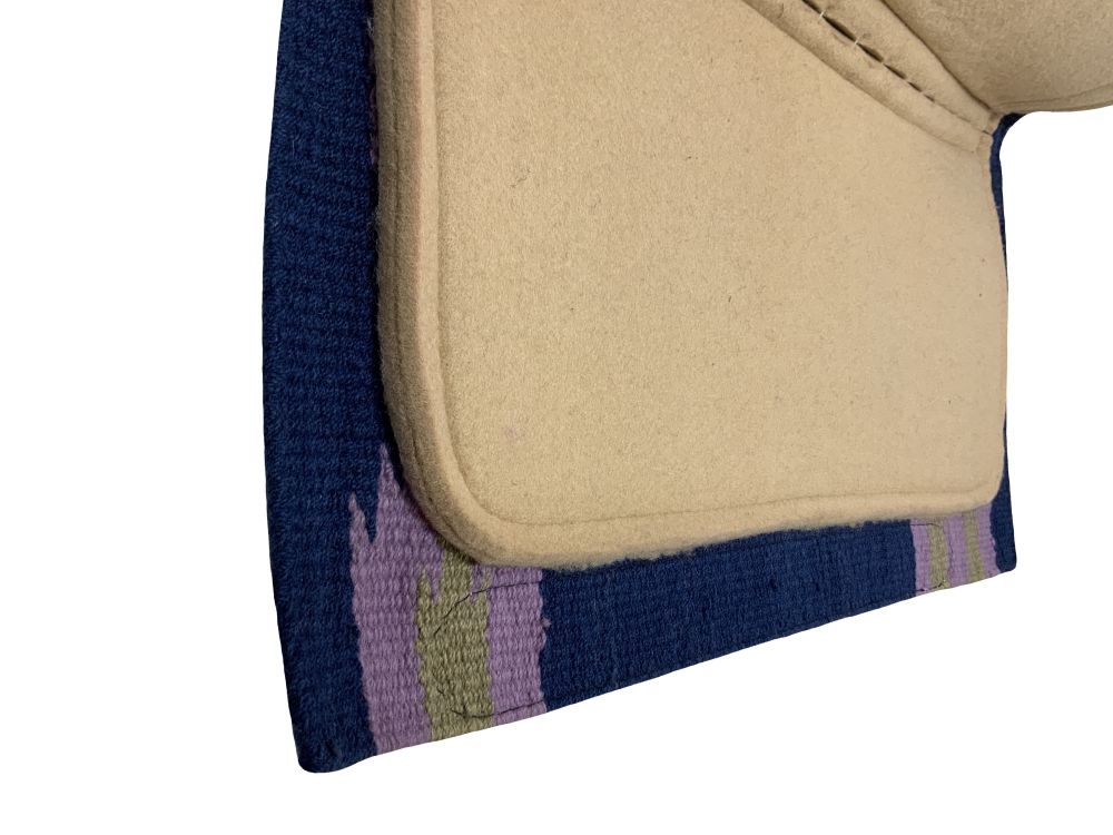 Showman 36" X 34" Wool Top Contoured Memory Felt Bottom Saddle Pad - Navajo
