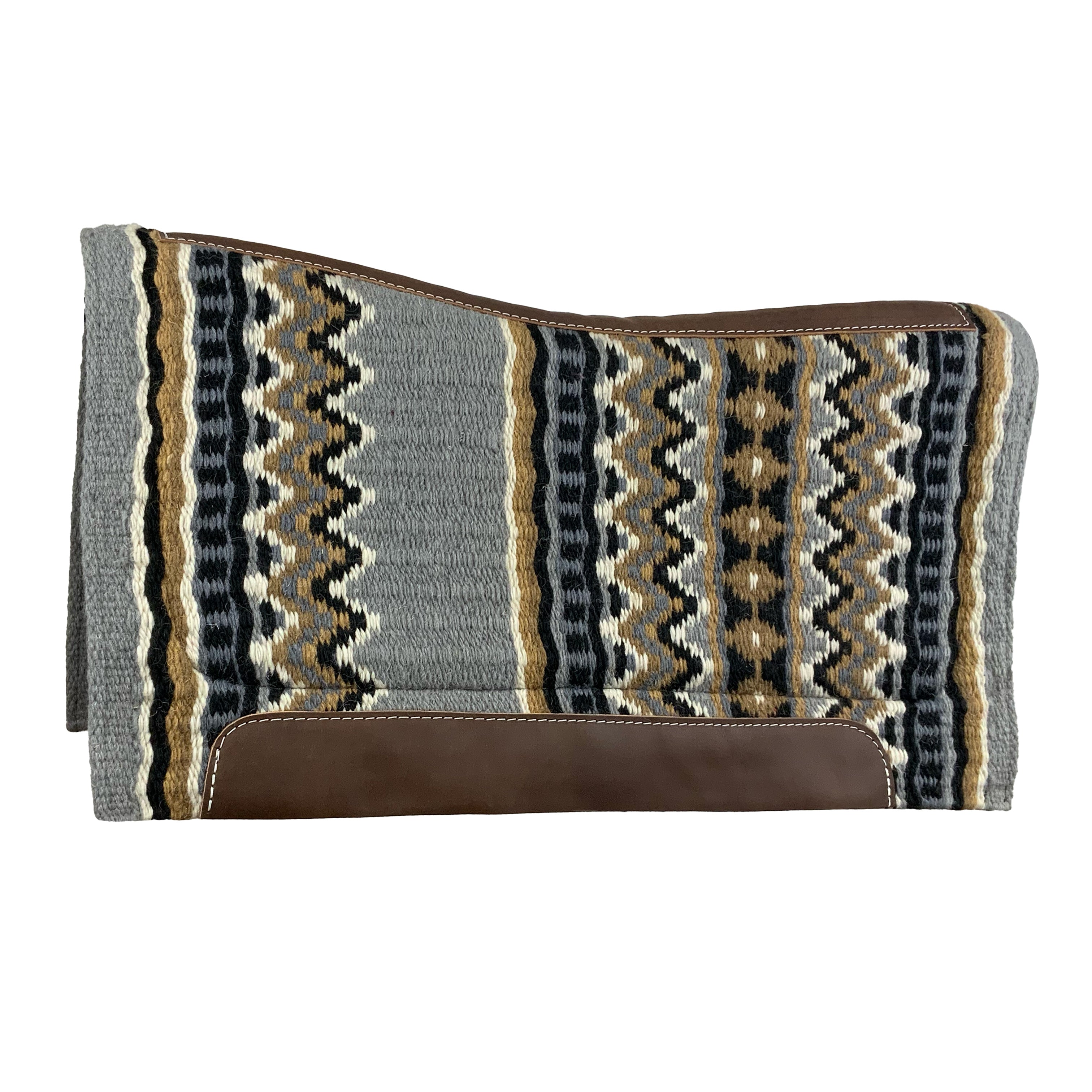 Showman 36" X 34" Wool Top Contoured Memory Felt Bottom Saddle Pad – Southwest Stripe