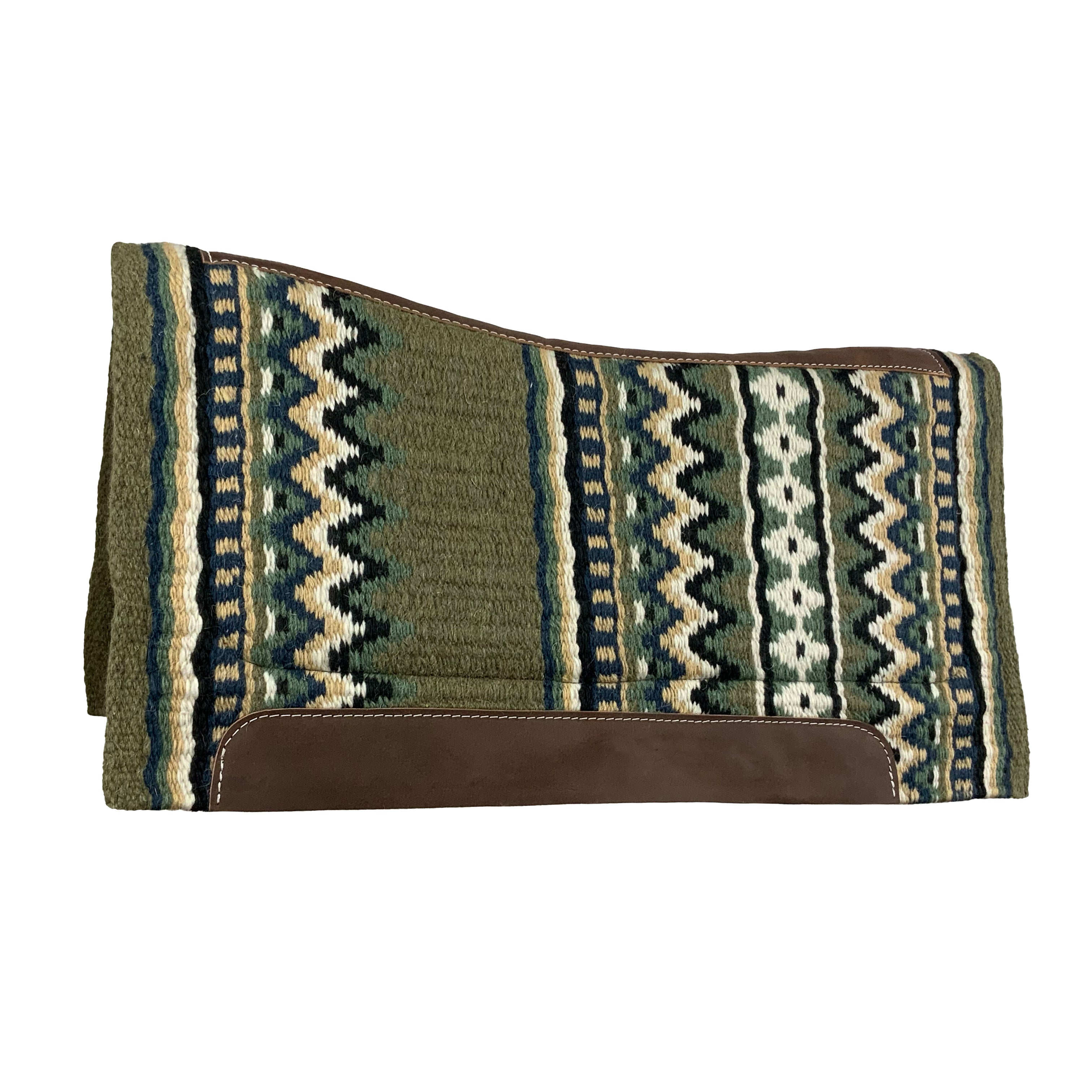 Showman 36" X 34" Wool Top Contoured Memory Felt Bottom Saddle Pad – Southwest Stripe