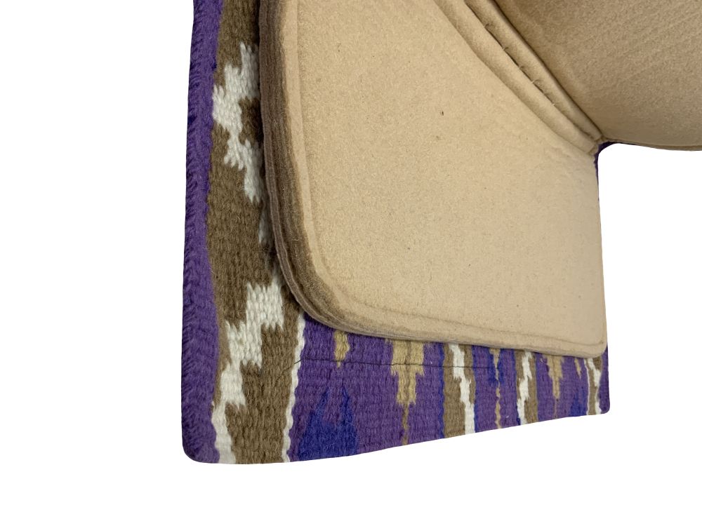 Showman 36" X 34" Wool Top Contoured Memory Felt Bottom Saddle Pad – Southwest