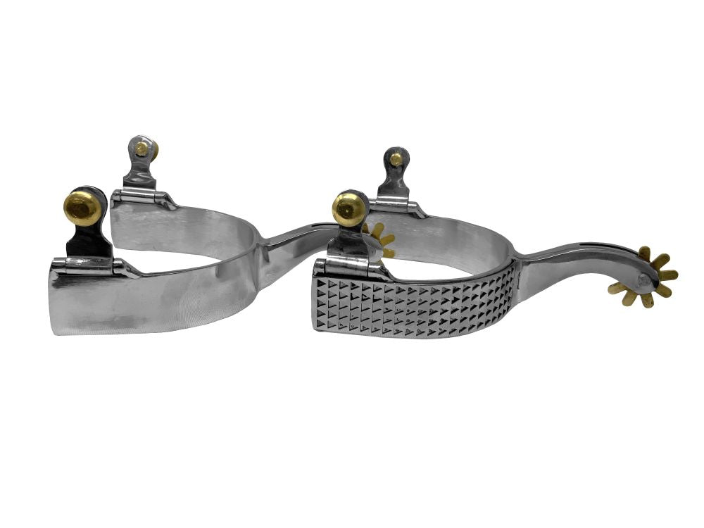Showman Mens Size Stainless Steel Rasp Spur