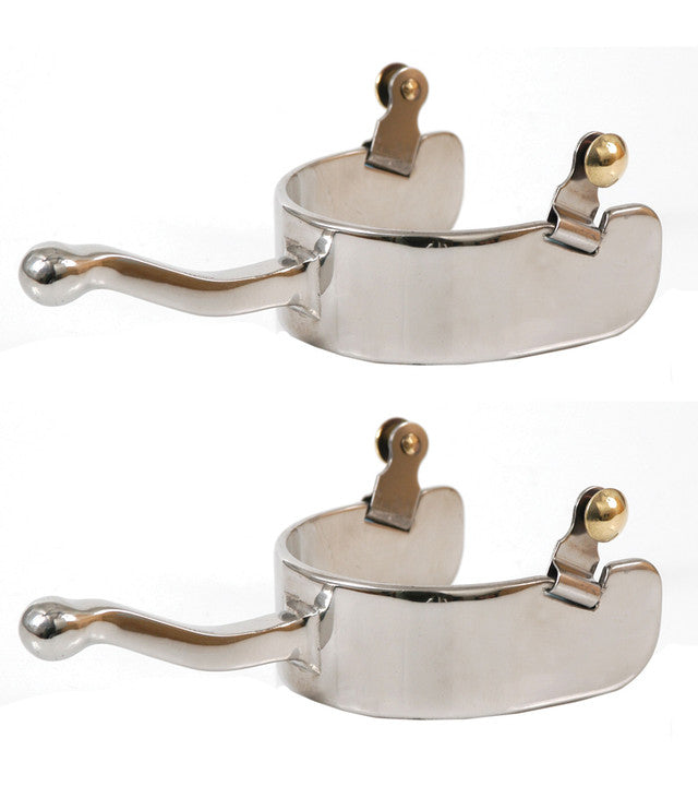 Stainless Steel Equitation Offset Spurs 3" Shank
