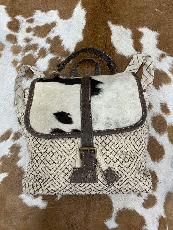 Klassy Cowgirl Diamond Weave Upcycled Backpack Bag