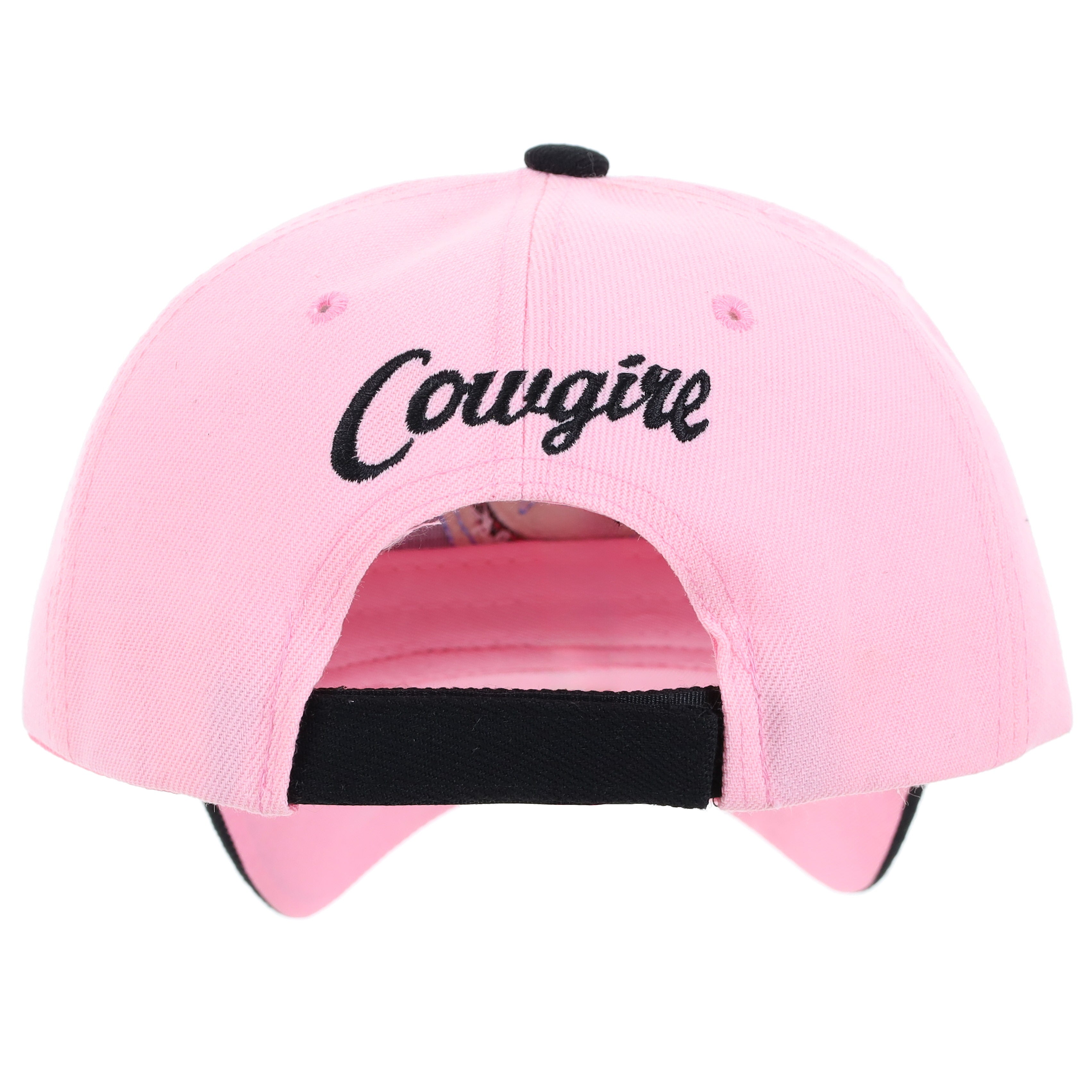 "Cowgirl" Embroidered Pink and Black Baseball Cap