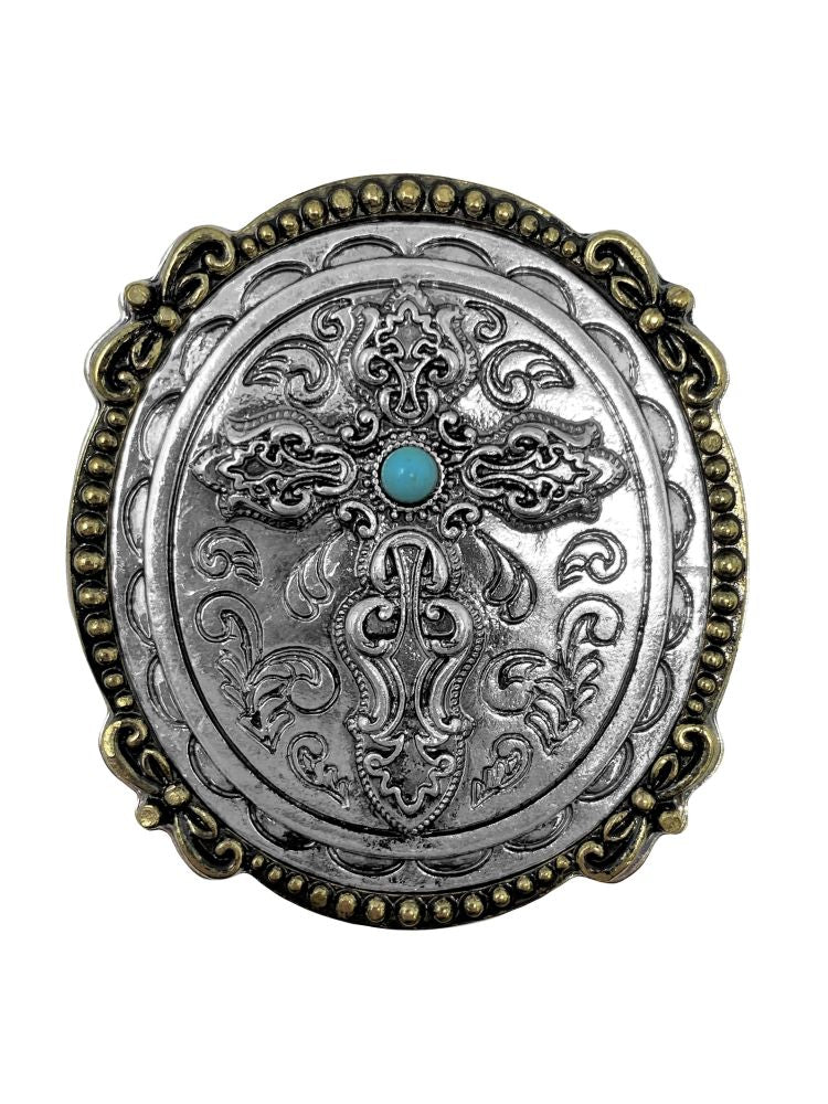 Oval Cross Concho Phone Grip