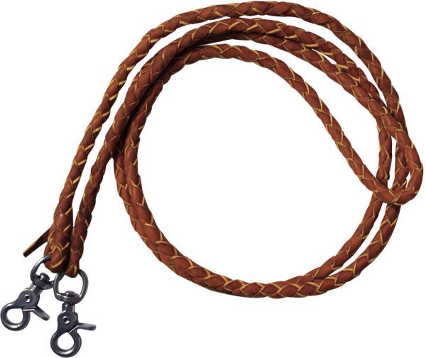 Close-up of braided leather texture showcasing durability and grip.