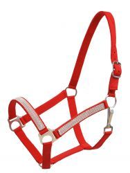 Average Horse Size Nylon Glitter Halter with Neoprene Lined Nose and Crown - View 5