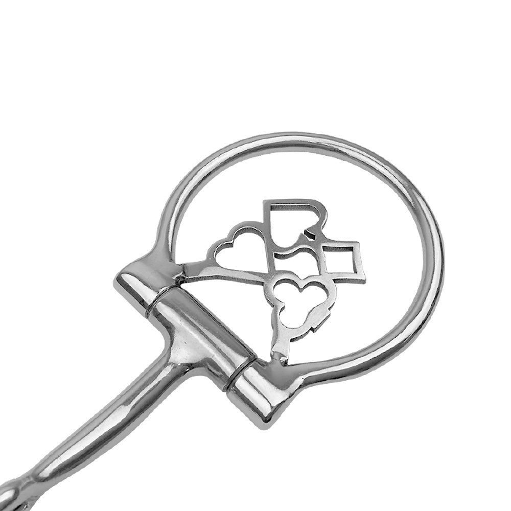 Showman Gambler Stainless Steel D-Ring Dogbone Snaffle Bit