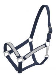 Average Horse Size Nylon Glitter Halter with Neoprene Lined Nose and Crown - View 2